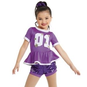 Weissman 11785 Purple Sequin Cheerleader Outift